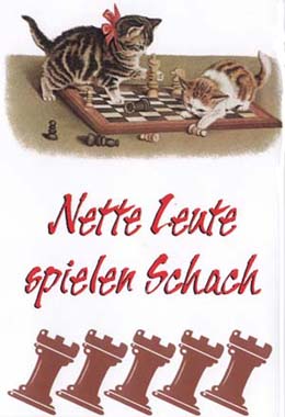 Nette Leute spielen Schach